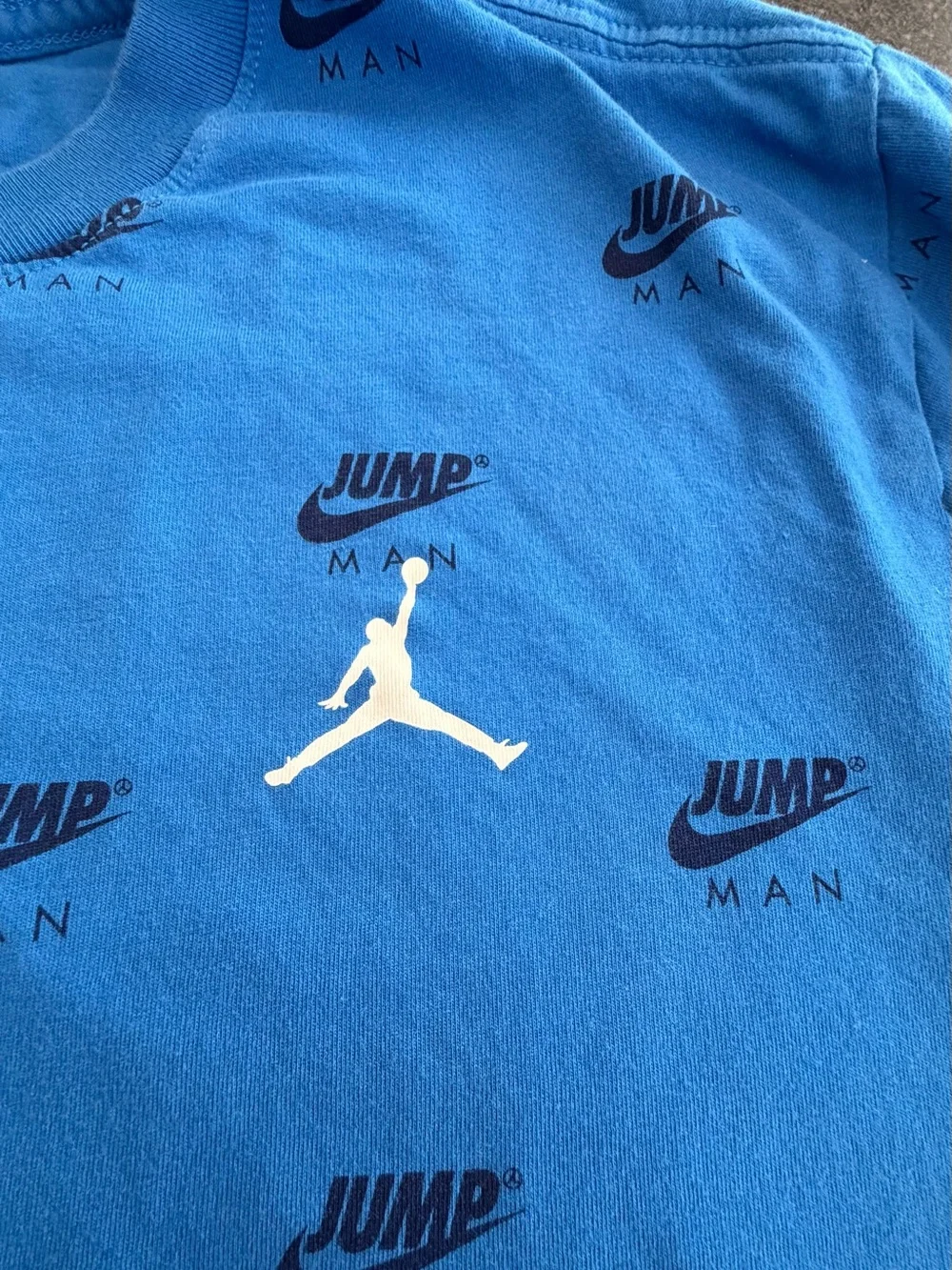 Nike Air Jordan Jumpman All Over Print T Shirt Blue Mens Size XL